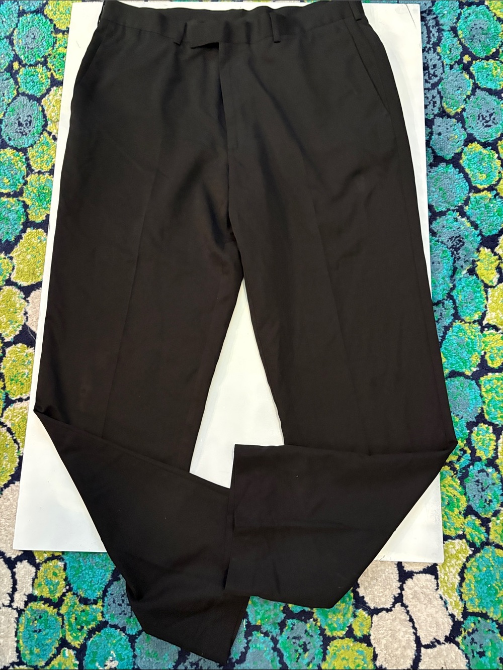 Savane Black Men's Dress Pants - Straight Front 36x32